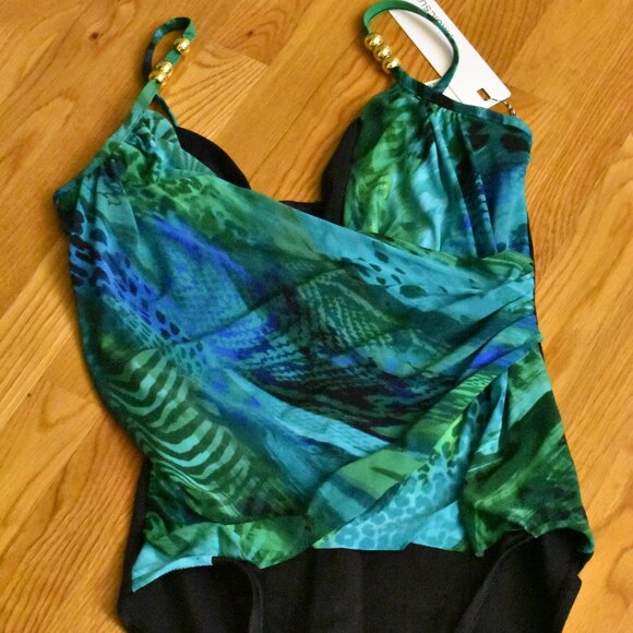 MagicSuit by MiracleSuit Women's Swimwear Louise Underwire Adjustable 1pc/Sz 12 - Picture 3 of 6